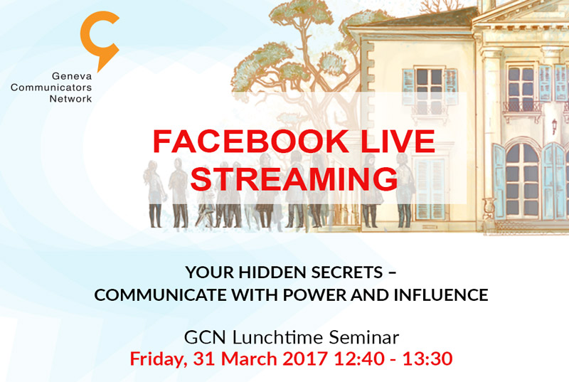 GCN lunch seminar 31 March 2017 Facebook live streaming announcement